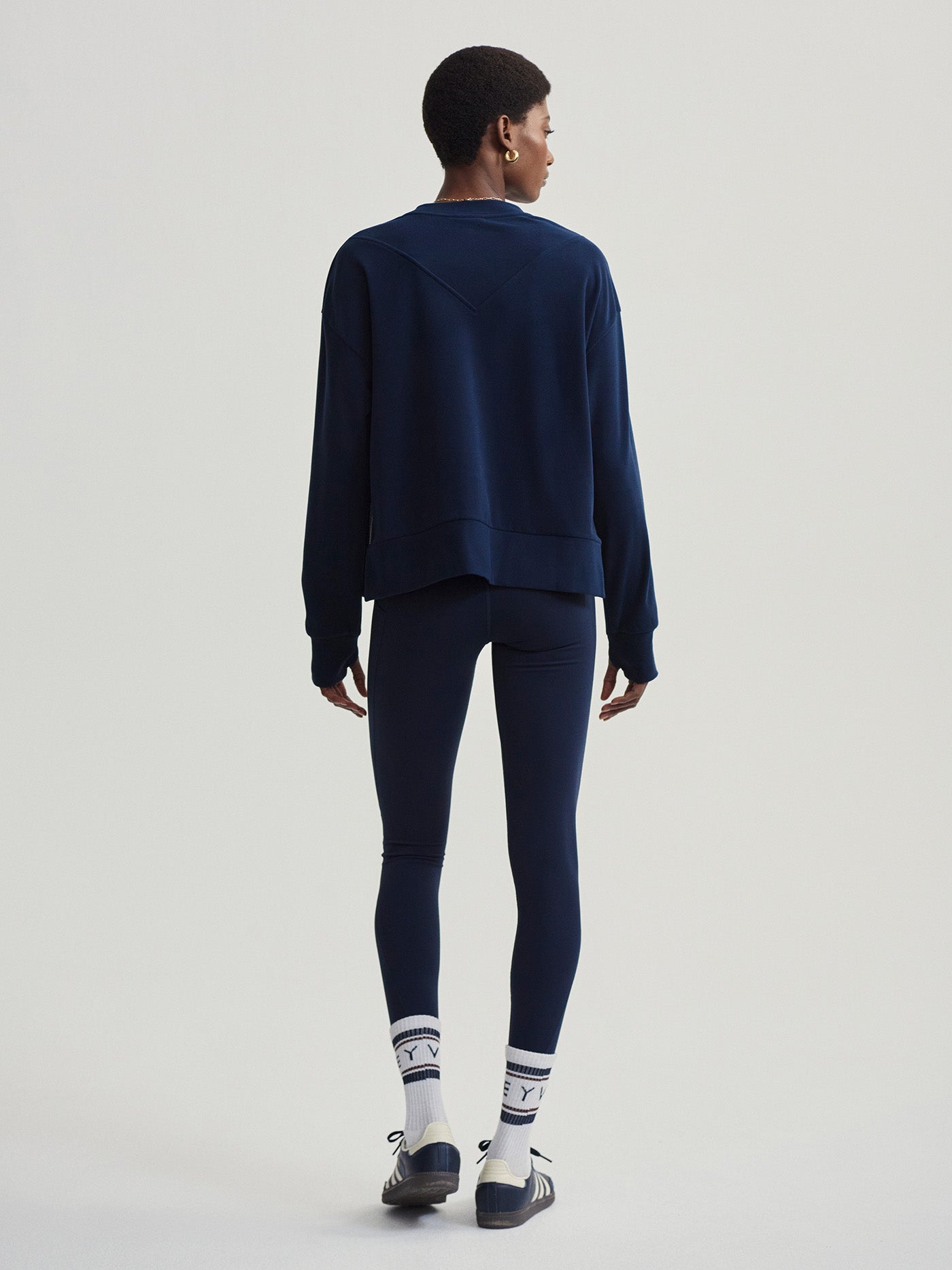 Varley Horton Side Zip Midlayer - Dark Sapphire