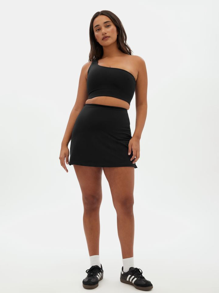 Girlfriend Collective High-Rise Skort - Black