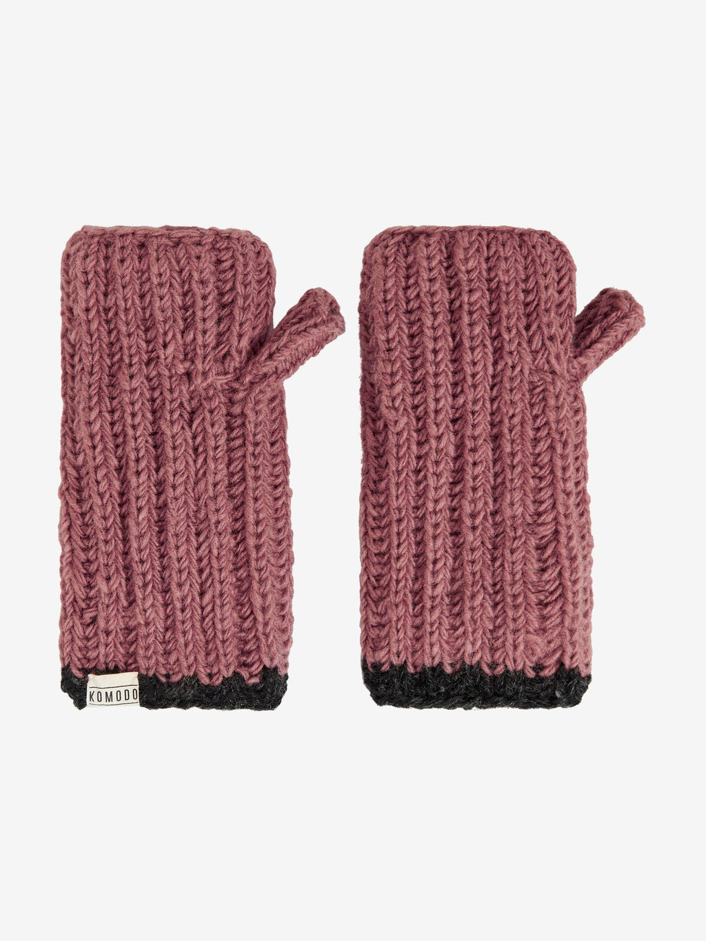 Komodo Rafi Rib Lambswool Mitten - Dusty Rose