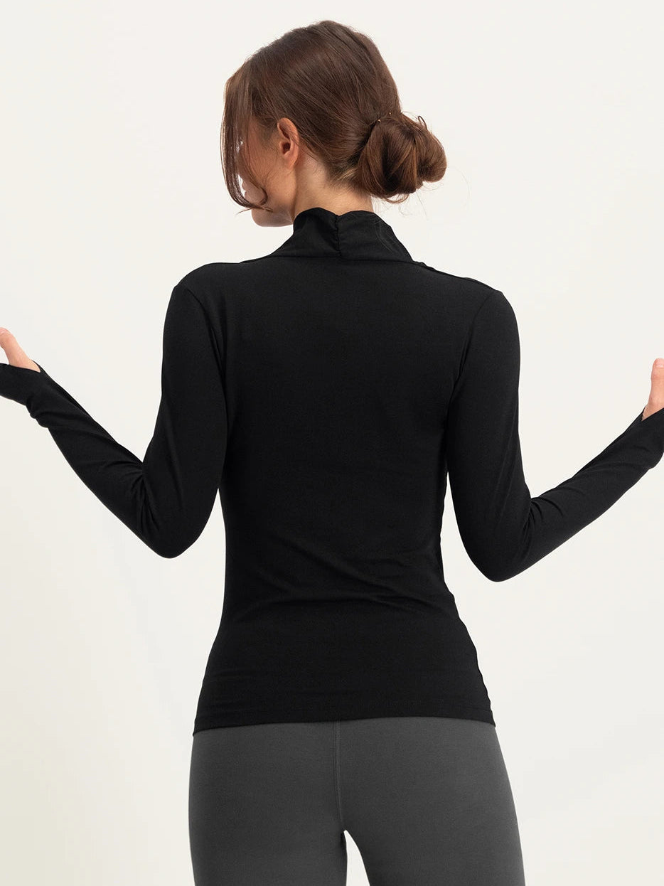 Urban Goddess Ishtar Long Sleeve Yoga Top - Onyx Black