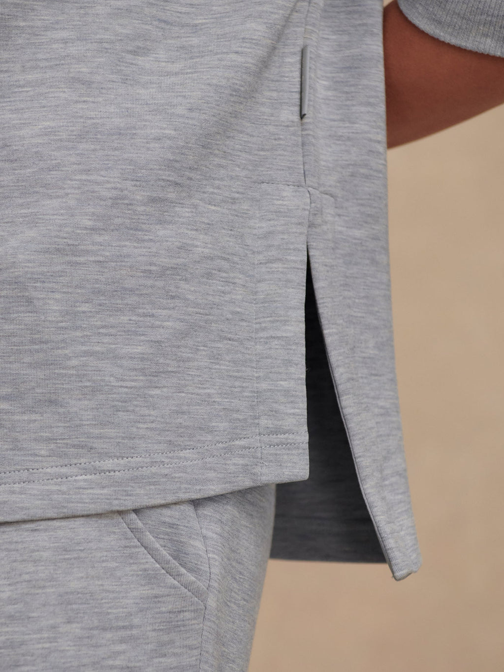 Varley Larson Half Zip Sweat - Mid Blue Marl