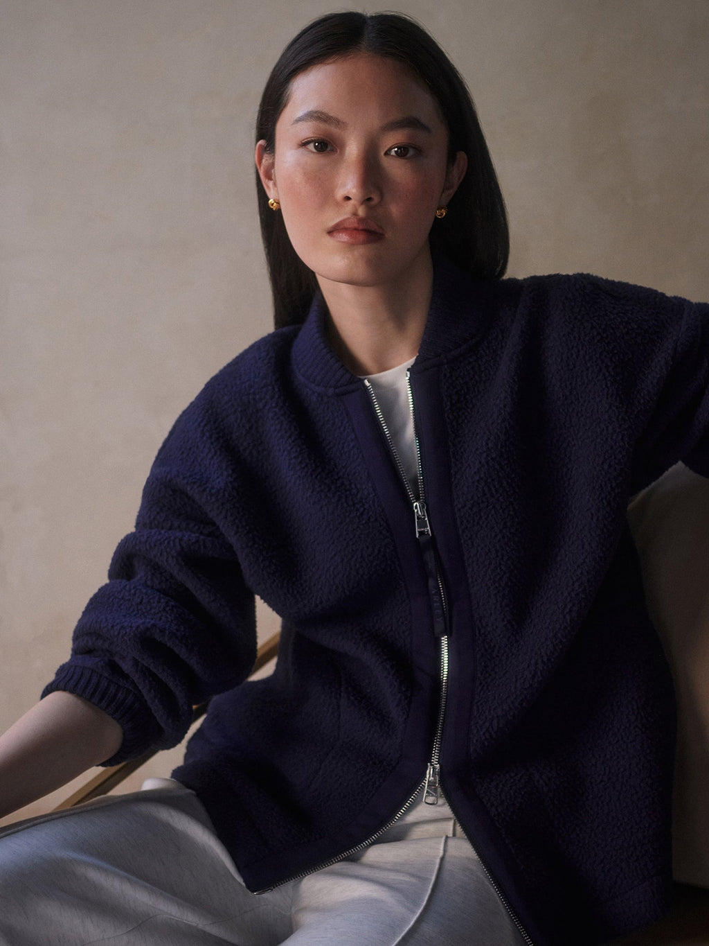 Varley Willmont Patch Pocket Fleece - Evening Blue