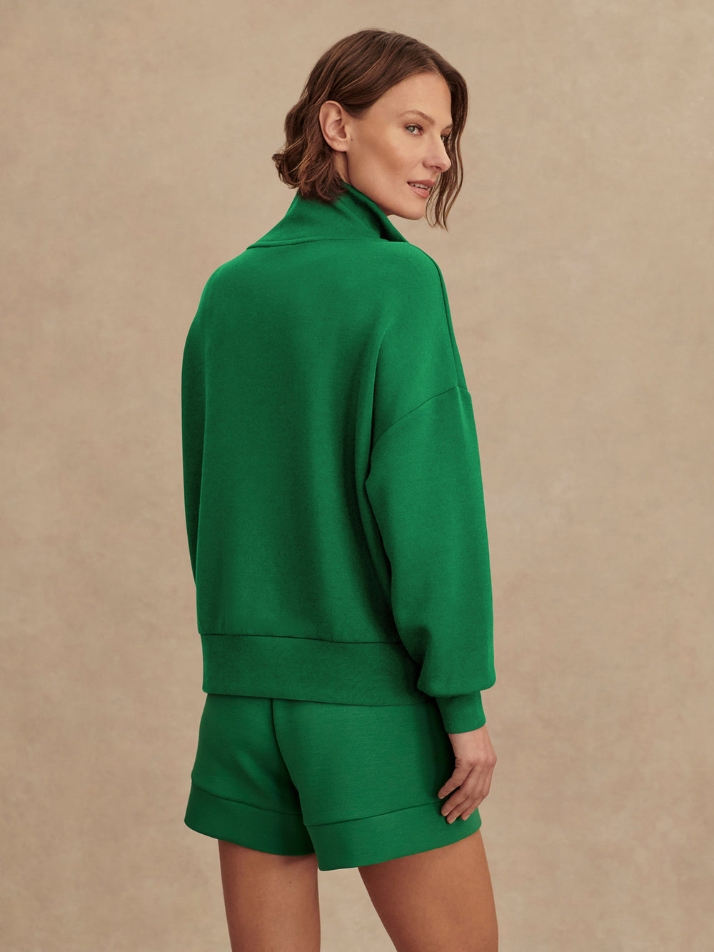 Varley Hawley Half Zip Sweat - Verdant Green